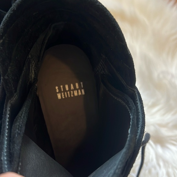 Stuart Weitzman Kidstuff Black
Suede Lace Up Platform Wedge
Booties - Picture 4 of 8